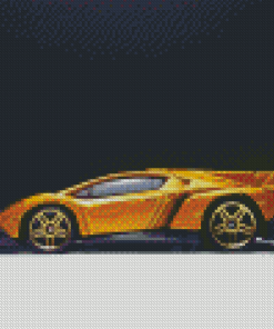 Yellow Hot Wheels Diamond painting