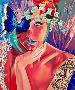 Abstract Butterfly Girl Diamond Painting