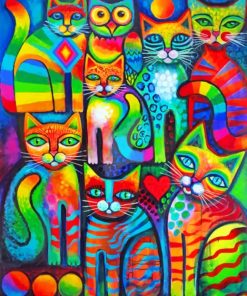 Abstract Cat Diamond Painting