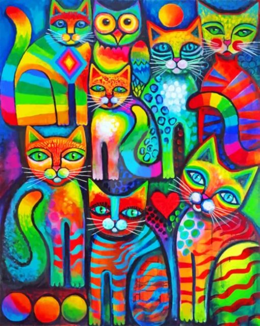 Abstract Cat Diamond Painting