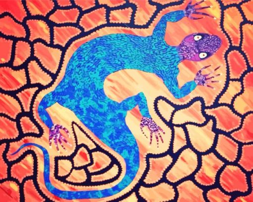 Aesthetic Aboriginal Goanna 5D Diamond Painting