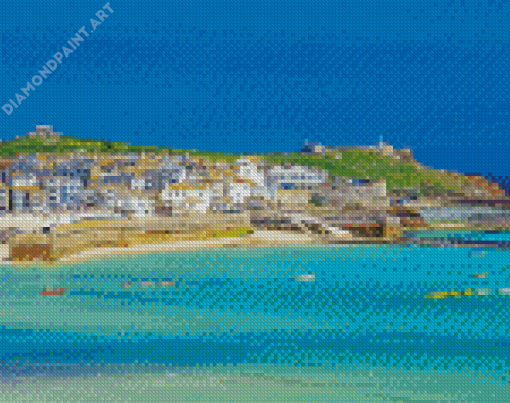 Aesthetic Cornwall Illustration Diamond Painting