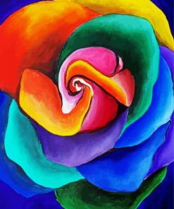 Aesthetic Rainbow Rose Diamond Painting