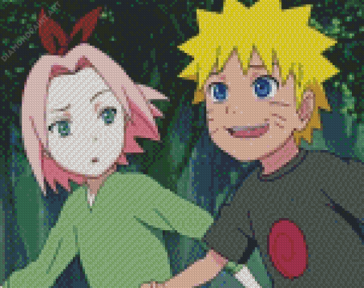 Aesthetic Sakura And Naruto Diamond Painting