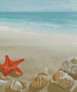 Aesthetic Sand And Seashells Diamond Painting