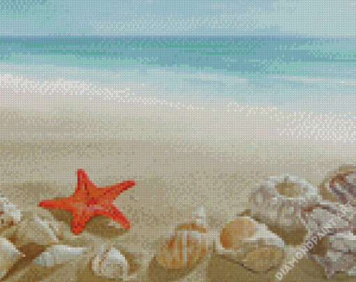 Aesthetic Sand And Seashells Diamond Painting