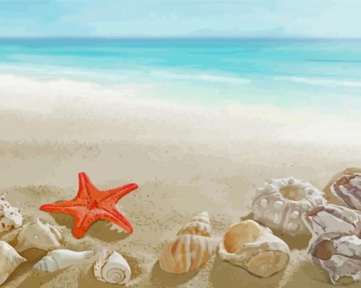 Aesthetic Sand And Seashells Diamond Painting