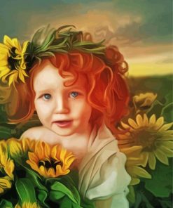 Aesthetic Sunflower Angel Diamond Painting