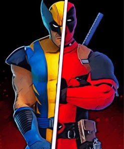 Aesthetic Wolverine Vs Deadpool Diamond Painting