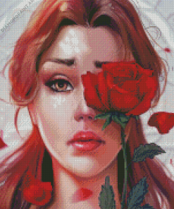 Aesthetic Broken Girl Illustration Diamond Painting