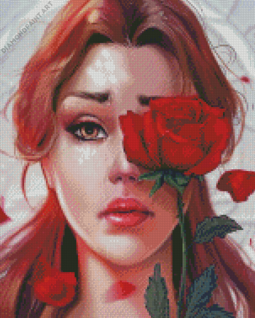 Aesthetic Broken Girl Illustration Diamond Painting