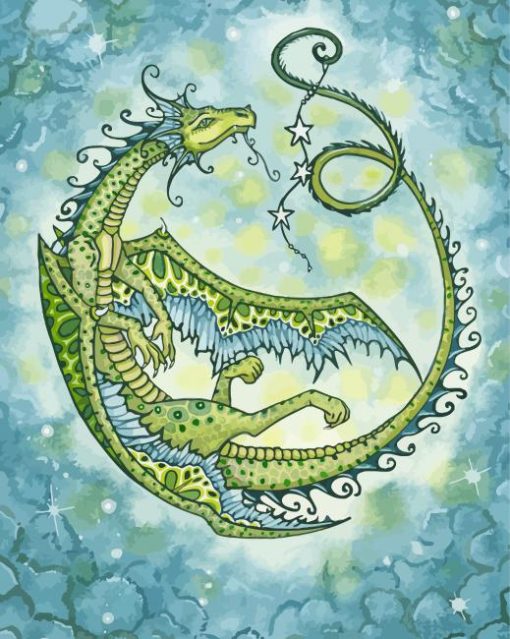 Aesthetic Circular Dragon Art - 5D Diamond Painting