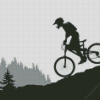 Aesthetic Mountain Bike Illustration Diamond Painting