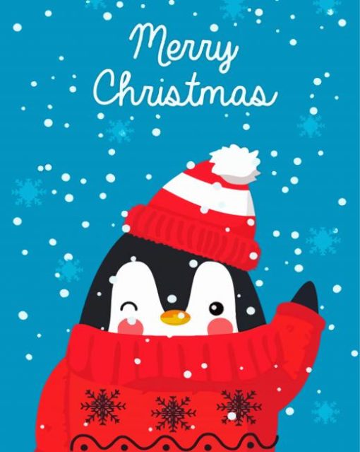 Aesthetic Penguin Christmas Art Diamond Painting