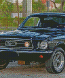 Black Mustang Car 1967 Diamond Painting