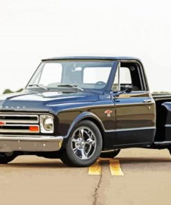 Black Trucks 1967 Chevy Stepside 5D Diamond Painting