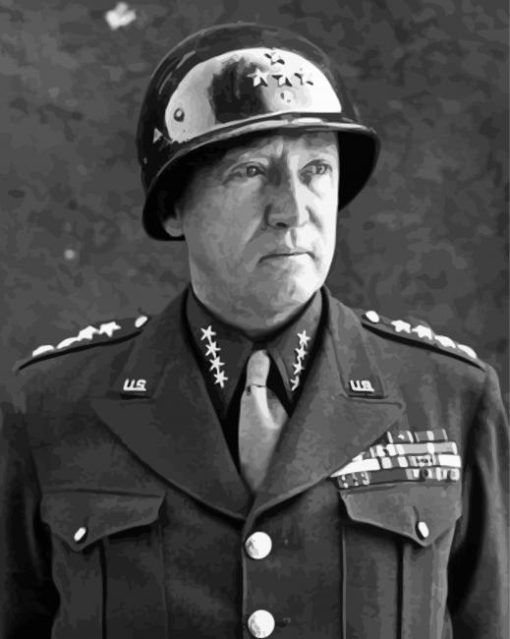 Black And White George Patton 5D Diamond Painting