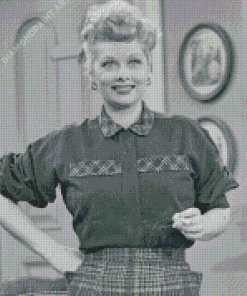 Black And White Lucille Ball 5D Diamond Painting