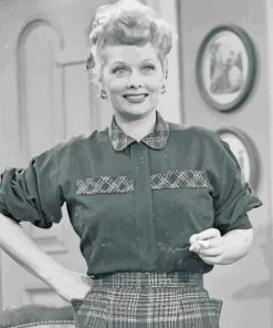 Black And White Lucille Ball 5D Diamond Painting