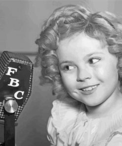 Black And White Cute Shirley Temple Diamond Painting