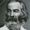 Black And White Poet Walt Whitman Diamond Painting