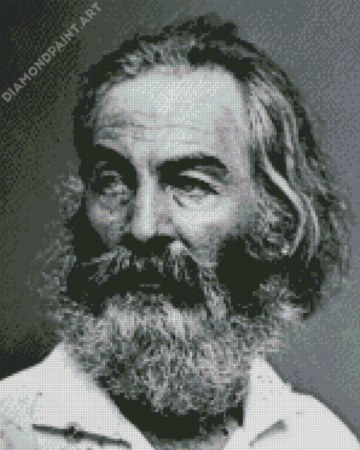 Black And White Poet Walt Whitman Diamond Painting