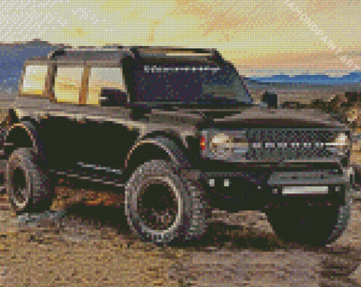 Black Ford Bronco Car Diamond Painting