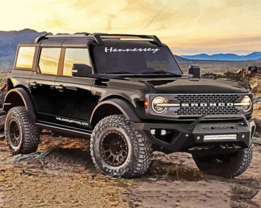 Black Ford Bronco Car Diamond Painting