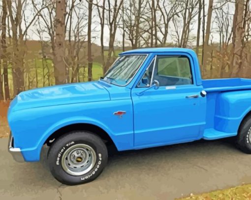 Blue Trucks 1967 Chevy Stepside 5D Diamond Painting