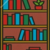 Bookshelf Illustration Diamond Painting