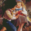 Boy And Girl Crocheting Diamond Painting