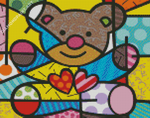 Britto Hearts Bear 5D Diamond Painting