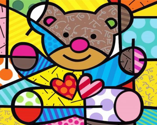 Britto Hearts Bear 5D Diamond Painting