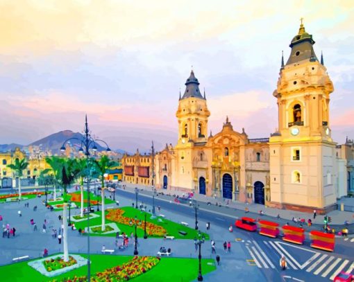 Cathedral Lima Peru Diamond Painting