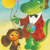 Cheburashka And The Crocodile Diamond Painting