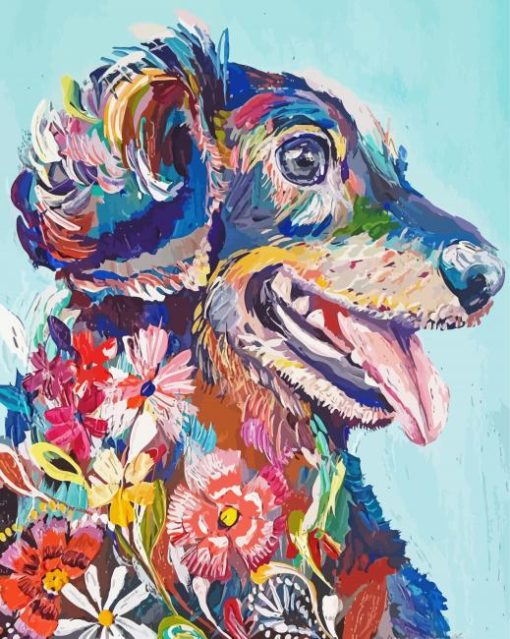 Colorful Dog Splatter Diamond Painting