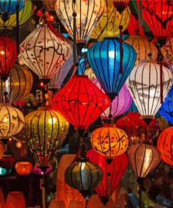 Colorful Paper Lanterns Diamond Painting