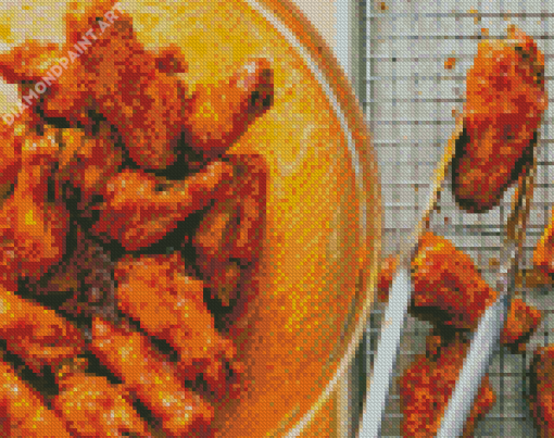 Cooking Chicken Wings Diamond Painting