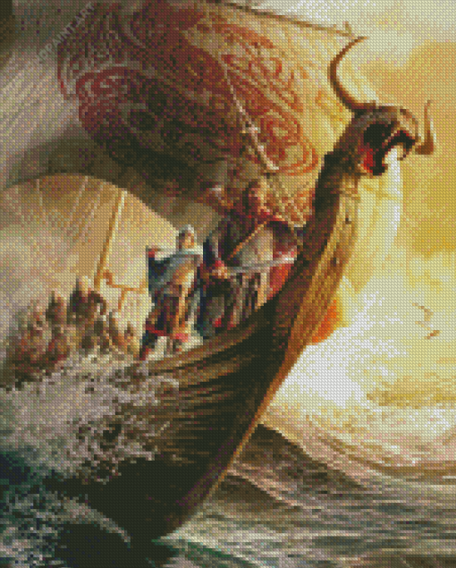 Cool Viking Vessel Diamond Painting