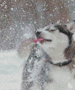 Cute Winter Dog Diamond Painting