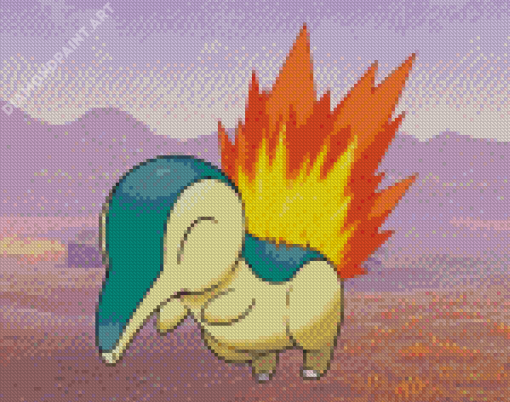 Cyndaquil Pokemon Diamond Painting