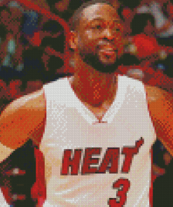 Dwyane Wade Basketball Scaled Diamond painting