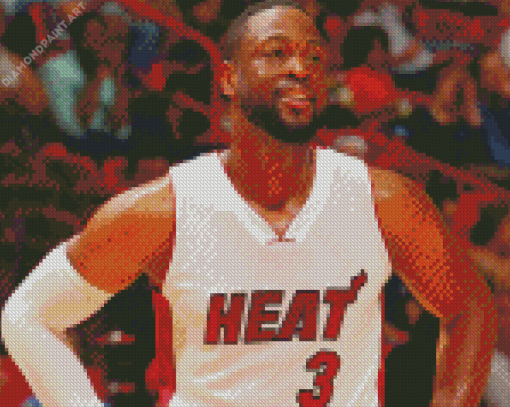 Dwyane Wade Basketball Scaled Diamond painting