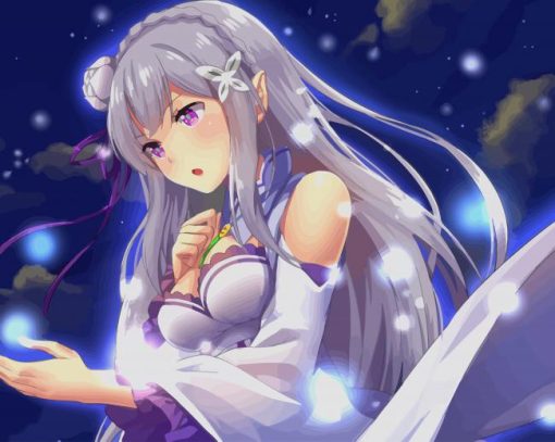 Emilia Re Zero Diamond Painting