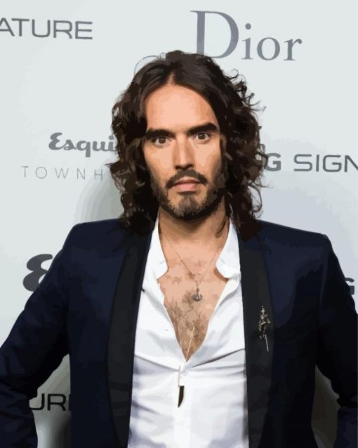 English Comedian Russell Brand Diamond Painting