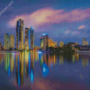 Gold Coast Buildings Reflection Diamond Painting