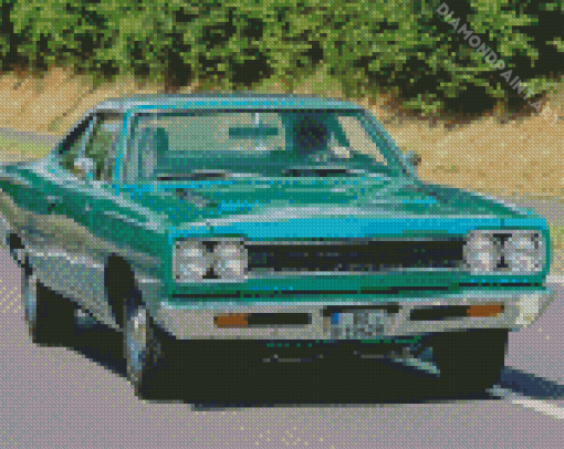 Green Plymouth Roadrunner Diamond Painting