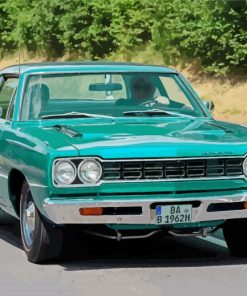 Green Plymouth Roadrunner Diamond Painting