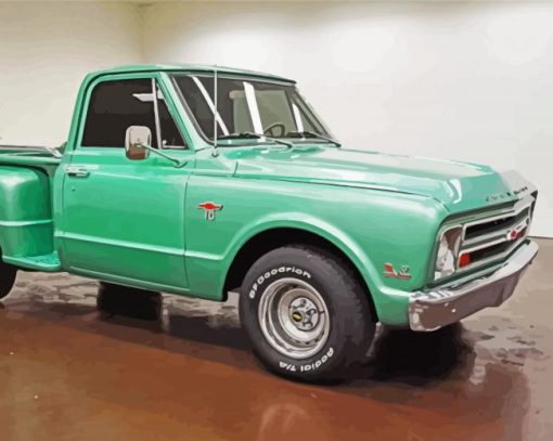 Green Trucks 1967 Chevy Stepside 5D Diamond Painting