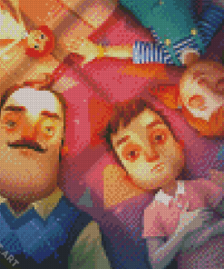 Hello Neighbor Game Characters Diamond Painting